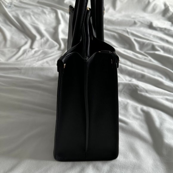 Michael Kors Medium Black Leather Satchel Handbag With Shoulder Strap - Picture 6 of 10